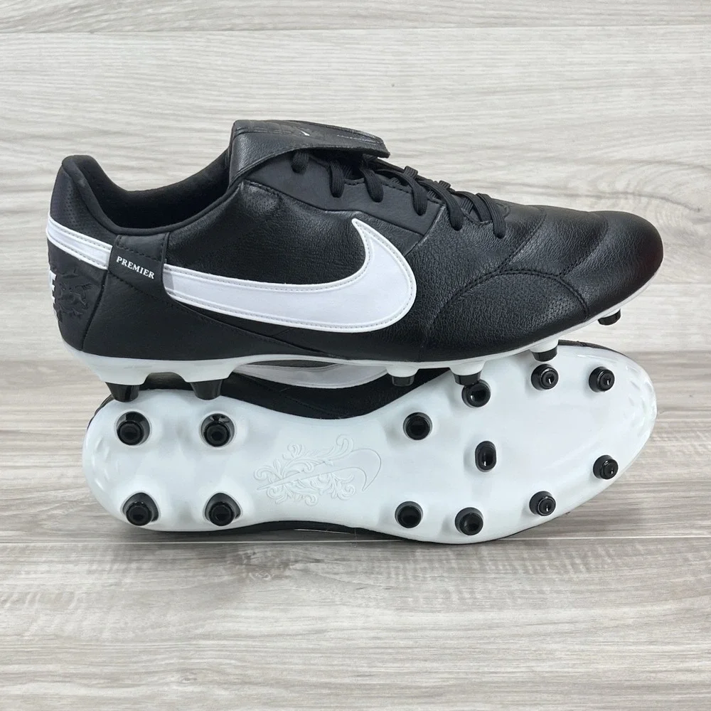 Nike Soccer Cleats Premier III 3 FG Mens Size 11 Black White AT5889-010 NEW
